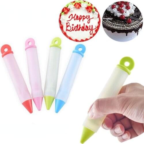 Silicone Food Writing Pen Chocolate Decorating Tools Cake Mold Cream Cup Cookie Icing Piping Pastry Nozzles Kitchen Accessories