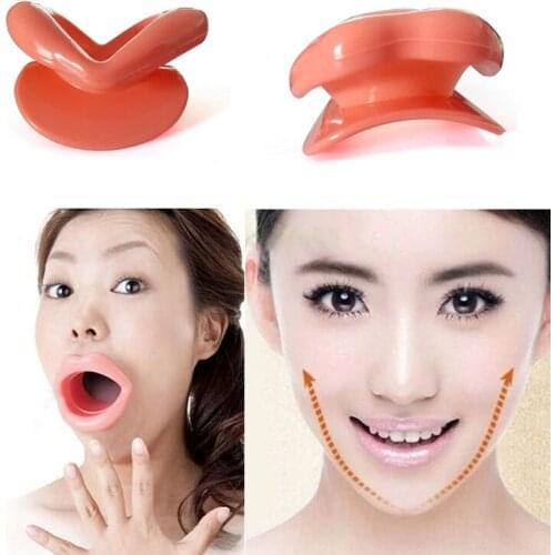 Silicone Rubber Face Lifting Lip Trainer Mouth Muscle Tightener Face Massage Exerciser Anti Wrinkle Lip Exercise Mouthpiece Tool