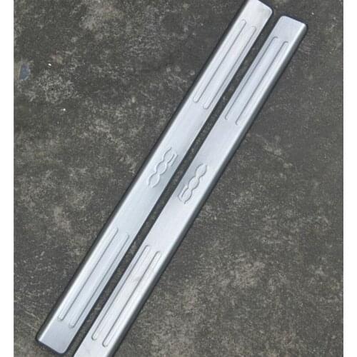Car styling stainless steel scuff plate door sill 2pcs/set car accessories for Fiat 500 2010 2011 2012 2013 2014 2015