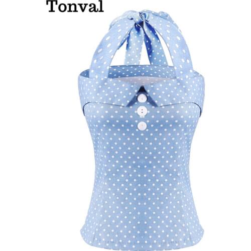 Блузки в горошек Tonval China At AliExpress