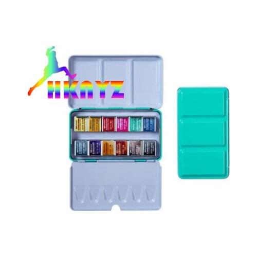 Superior Artist 12/24Colors Set Tin box Professional Water Color for Drawing Aquarell Art Supplies