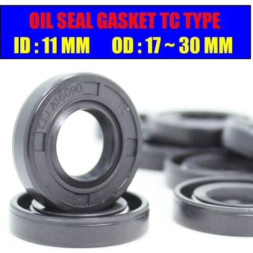 ID 11mm Oil Seal Gasket TC Type Inner 11*17/20/21/22/23/25/26/28/29/30 mm 10Pcs Bearing Accessories Radial Shaft NBR Seals