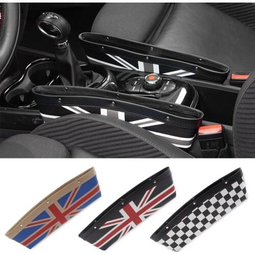 2pcs Car Seat Gap Anti-Leak Storage Bags Pocket for Mini Cooper One JCW Countryman Clubman F55 F56 F60 R56 R60 R61 Accessories