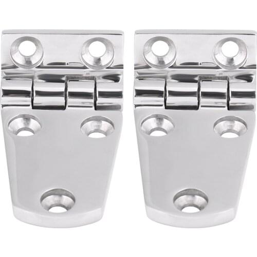 2pcs Stainless Steel Flush Door Hatch Compartment Folding Bending Hinge Casting Typically Used In Yachts Doors And Windows