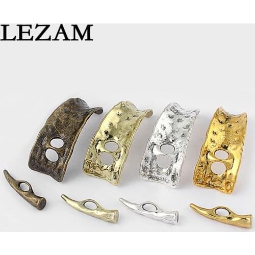 3sets Fashion Large Half Cuff Toggle Clasp Four Color For Multi-Strand Round Leather Cord Diy Bracelet Jewelry Findings Bijoux