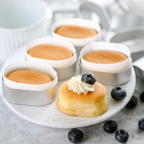 5/10Pcs Mini Oval Cake Mold Aluminum Cake Pan Set Non Stick Cake Baking Pans Semi-cooked Cheese Mousse Aluminum Cakes Molds