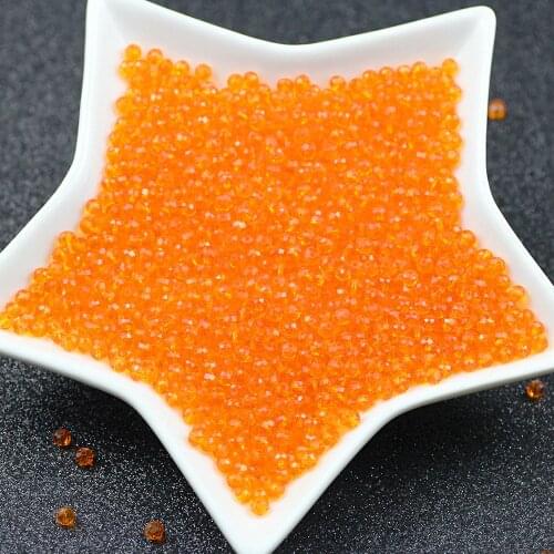 Orange 4mm 100pcs Austria Spacer Rondelle Czech Crystal Bead for Needlework Women Diy Accessories Pearls Loose Facet Glass Beads