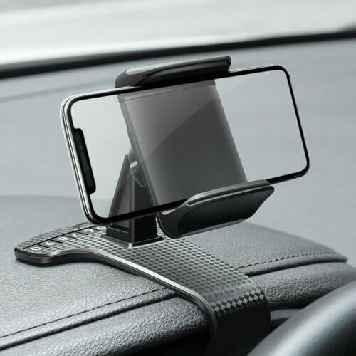 Car Phone Holder Black Magnetic Dashboard HUD GPS Stand With Number Plate Auto Phone Holder For 4-6.2Inch Mobile Phone