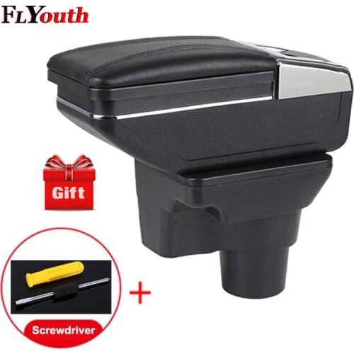 For KIA Rio 4 Rio X-line 2017 2018 Car Armrest Box Central Store Content Box Cup Holder Ashtray Interior Car-Styling Accessories