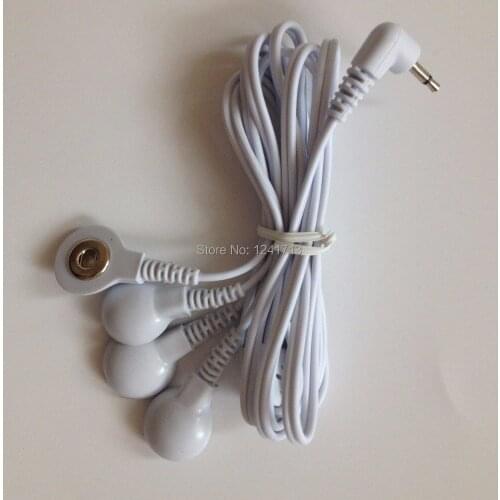 Free shipping 20pcs/lot 4 in 1 Head DC Head 2.5mm TENS unit electrode lead wires for digital therapy machine & tens machine