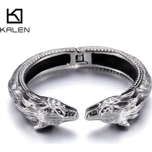 9mm Titanium Steel Wolf Bangle Mens 2020 Jewelry Inner Size 62mm