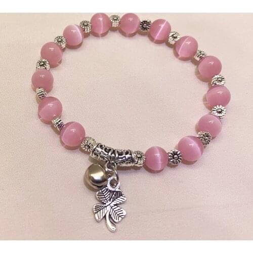 Glass Beaded Bracelet for Women Girls Bell Pendants Multi-color Female Fashion Jewelry Handmade Charm Bracelet Bracelet Gift