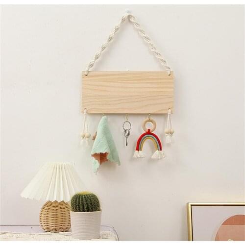 Key Wooden Hanger Home Rack Storage Rack Wall Vintage Hallway Home Space Saving Small Bedroom Door Back Decorative Room Rack