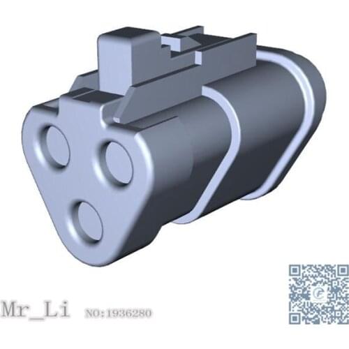 DT06-3S-C017[3 WAY PLUG SOLID REAR GROMMET]