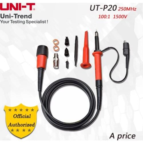 UNI-T UT-P20 Passive probe 250MHz 1500V; oscilloscope high voltage probe, suitable for UTD4000/4000M/5000/UPO5000CS series, etc