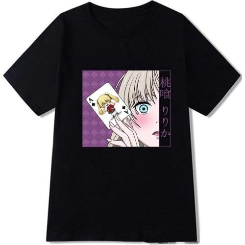 Kakegurui Harajuku Print T-shirt Kawaii Summer New Fashion Short-sleeved Clothes
