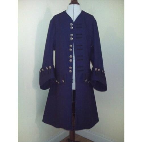 Cosplaydiy Captain Pirate Jack Sparrow Cosplay Jacket Adult Pirate Jack Sparrow Theatrical Frock Coat Stage Costume L320