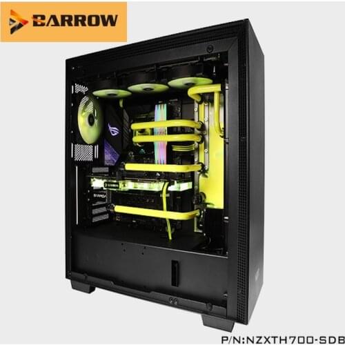 Barrow Water cooling kits NZXTH700-SDB,Waterway Boards For NZXT H700 Case,For Intel CPU Water Block & Single/Double GPU Building