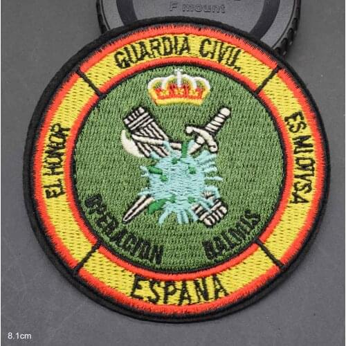 National Guard Espana Spain Guardia Civil Operacion Balmis Iron On Embroidered Clothes Patches For Clothing Wholesale
