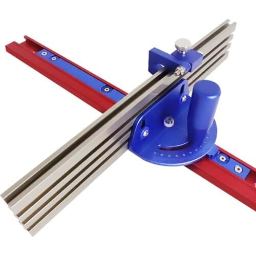 Miter Gauge Table Saw/Router With Track Stop Aluminum Profile Fence Sawing Assembly Ruler For Carpenter Woodworking Tools