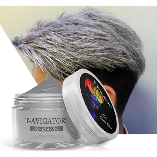 Newest Product 7 Colors Disposable hair Color Wax Hair dye Curly Cream one-time molding paste