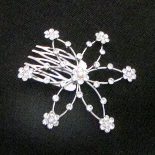 New clear crystal stones star fashion hair comb prom headwear jewelry ornament accessories 60pcs lot