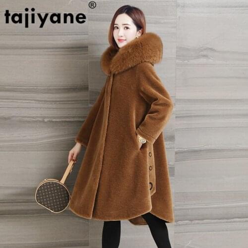 Real Coat Fur Fox Fur Hooded Wool Jacket Korean Vintage Autumn Winter Coat Women Clothes 2021 Streetwear Women Tops ZT3679