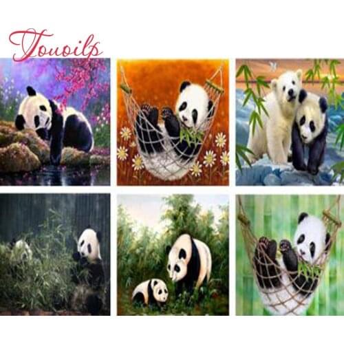 Panda Love Diamond Embroidery Wall Decor Diy Giant panda Diamond Painting Full square Rhinestone Cross Stitch Kits Needlework