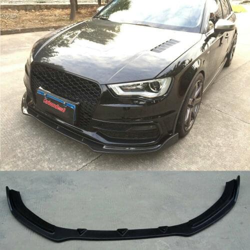 S3 Front Lip carbon fiber Body kit Spoiler Wing lip auto car front lip For A3 S3 Sport Sedan Bumper 2017 2018 years bodykit