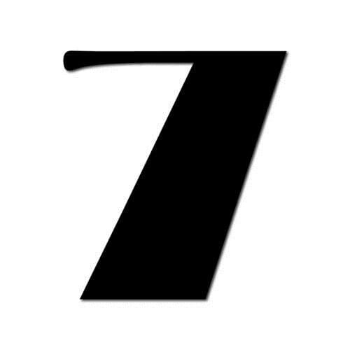 Floating Customized HOUSE NUMBER 7 High-Quality Acrylic Modern Gloss Black