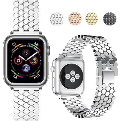 Chain strap For Apple Watch band 42mm 44mm 38mm 40mm Steel Replacement Bracelet Accessories for iWatch Series 6 se 5 4 3 2 loop