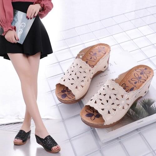New Women Sandals Platform Wedges Shoes woman Open Peep Toes Casual Shoes Summer ladies Rome Beach Sandals Openwork Sandals