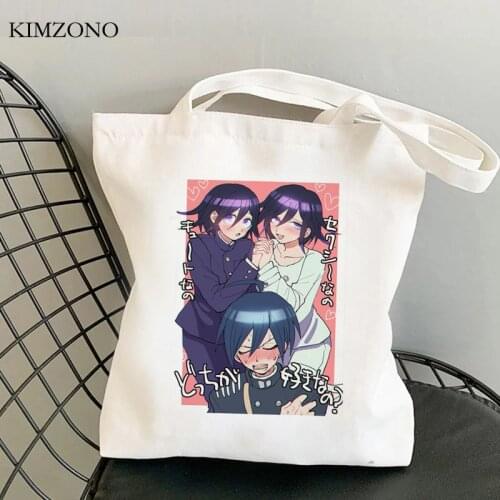 Danganronpa shopping bag canvas tote bolso bolsas de tela shopper bag bolsa compra fabric reciclaje ecobag sac toile