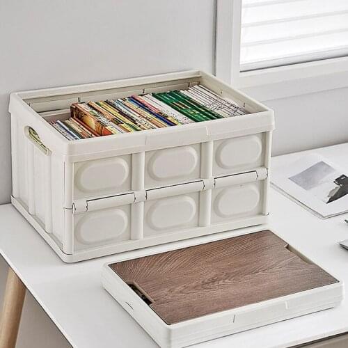 Large-capacity multi-purpose foldable car trunk storage manager with lid Portable car storage bag trunk travel home storage