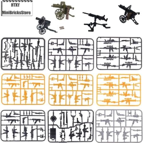 Military Set WW2 Building Blocks Friends Weapon Guns Gift Cannon Model Children Locking Mortar For Kids Weapons Kit Toys