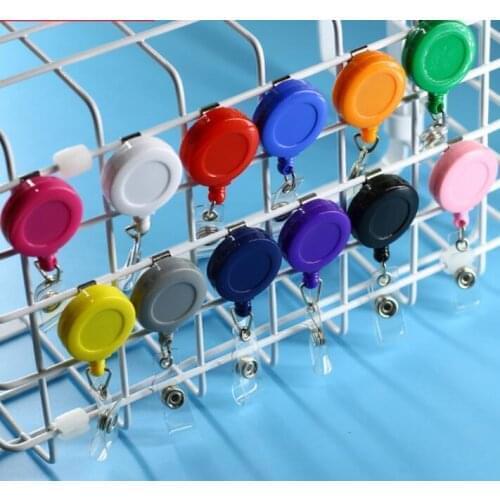 Retractable Lanyard ID Card Badge Holder Reels with Clip Keep Key Cell phone KeyChain Ring Reels#2021111
