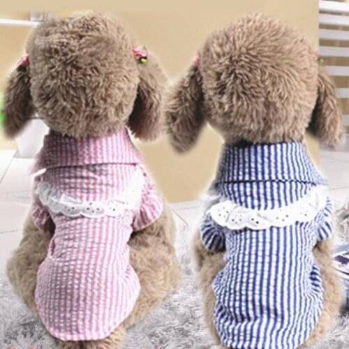 Cat Skirts Dog Striped Shirts Cute Polyester Spring And Summer Thin Shirts Striped Shirts Striped Skirts Stripe Universal