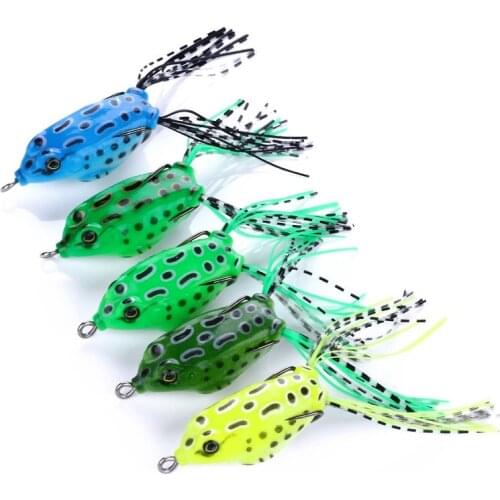 1 pcs Frog bait 8 grams Luya bait Small thunder frog 5 color bait wholesale 5.5CM soft frog bait