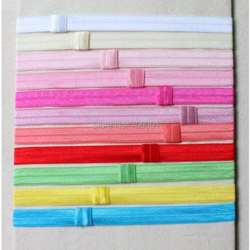 FOE Headbands Shimmery Elastic Headbands 200pcs/lot 20 Colors (Mixed Color) Free Shipping