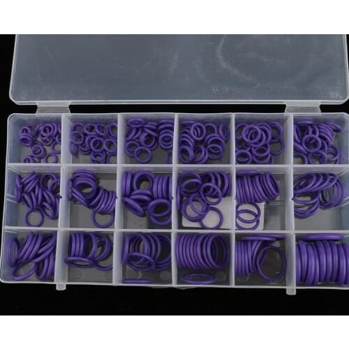 270 Pieces Car Air Conditioning A/C System HNBR O-Ring Assortment Kit Purple