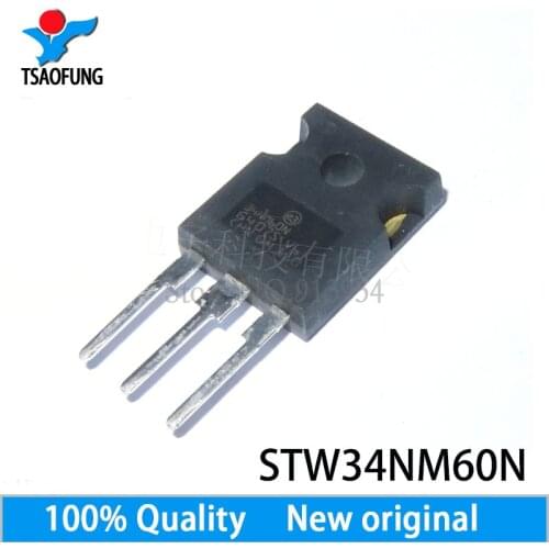 5pieces STW34NM60 34NM60N STW34NM60N TO-247 600V 29A MOSFET New