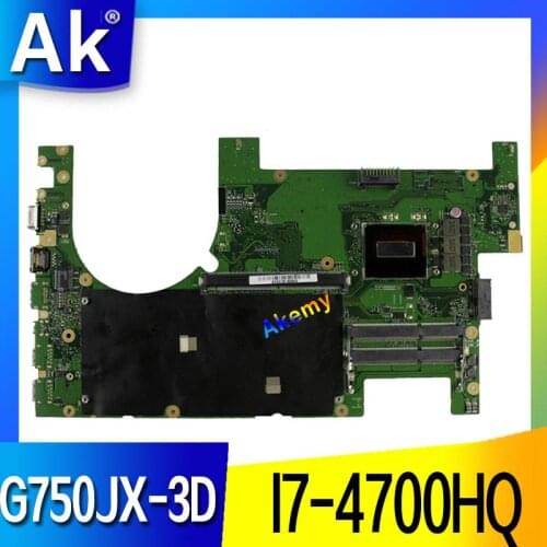 AK G750JX Laptop motherboard For Asus G750JX G750JW G750J G750 Test original mainboard 3D I7-4700HQ