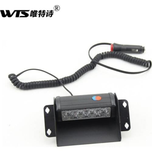 Emergency Vehicle Sucker Warning Light Strobe Flash 4LED Light Firemen Fog High Power 2W Red Blue interior for Car Automobile