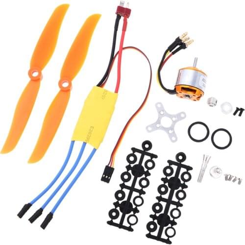 Brushless Power System (30A ESC + A2212 2200KV Motor + Propeller Props + Mount Kit) for RC Helicopter / Airplane