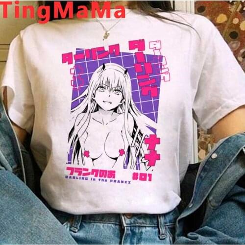 Darling in the Franxx Zero Two t shirt t-shirt female harajuku kawaii aesthetic print top tees tshirt harajuku