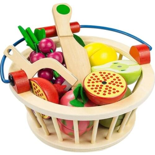 ChildrenS Wooden netic Cut Fruit And Vegetables Baby Cut And Cut Home Kitchen Toys