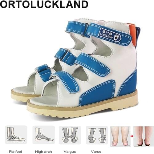 Kids Girls Orthopedic Summer Shoes Toddler Princess Party Corrective Leather Sandals For Children Leisure Arch Support Footwear