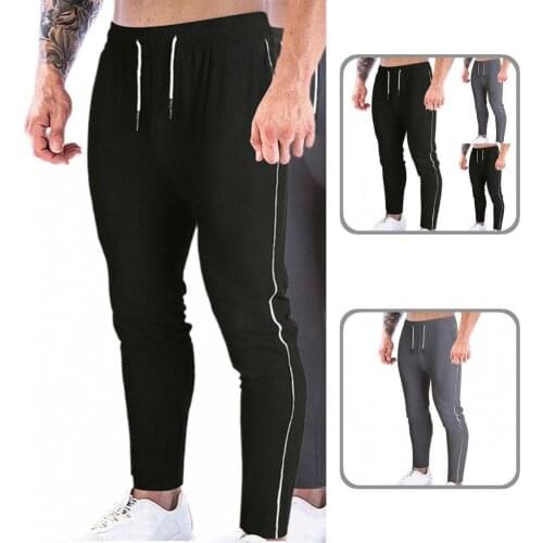 Elastic Fabulous Solid Color Men Trousers Anti-shrink Men Pants Skin-friendly for Sleeping