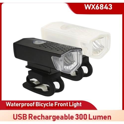 Bike Bicycle Light USB LED Rechargeable Set Mountain Cycle Front Back Headlight Lamp Flashlight 300 Lumens 6000k Bicycle Lights