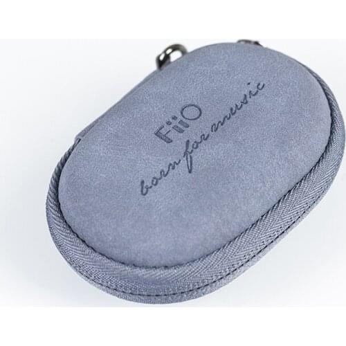 FiiO HB2 Portable earphone storage Box Arctic Velvet Leather Quality zipper Anti-Pressure Case for Earphone